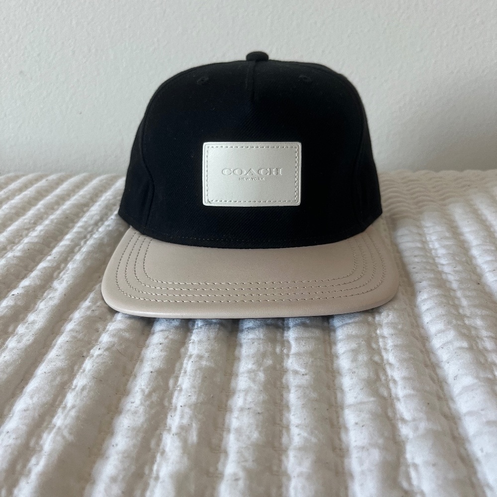 Coach Two-Tone Black and Off White Hat